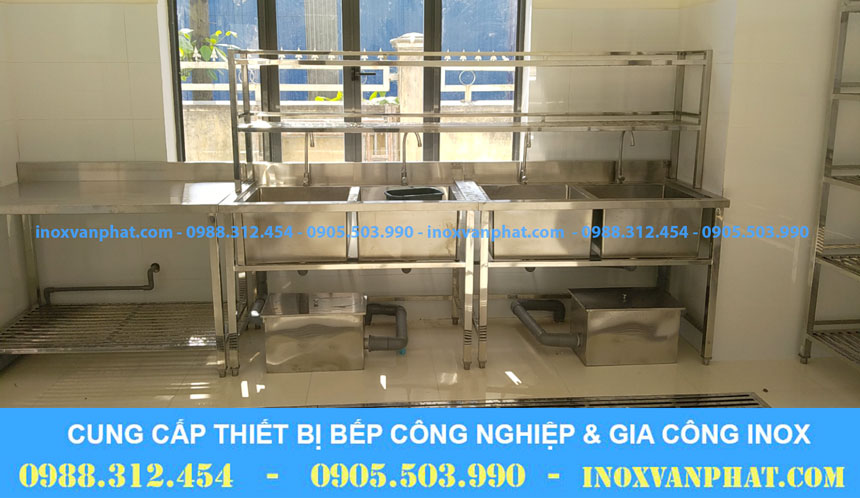 Bẫy mỡ inox áp dụng tại các gian bếp