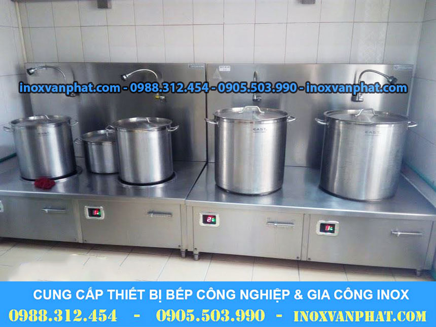 Bếp hầm đôi điện từ áp dụng tại các gian bếp