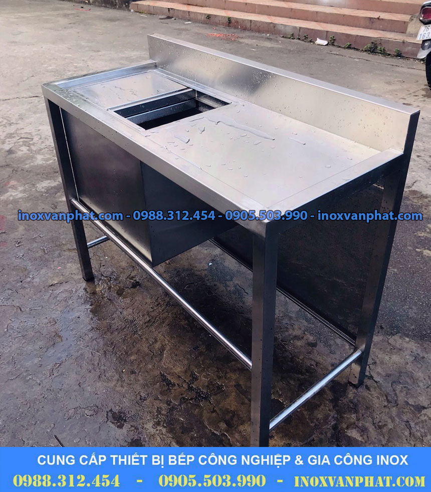 Bồn rửa đôi inox công nghiệp