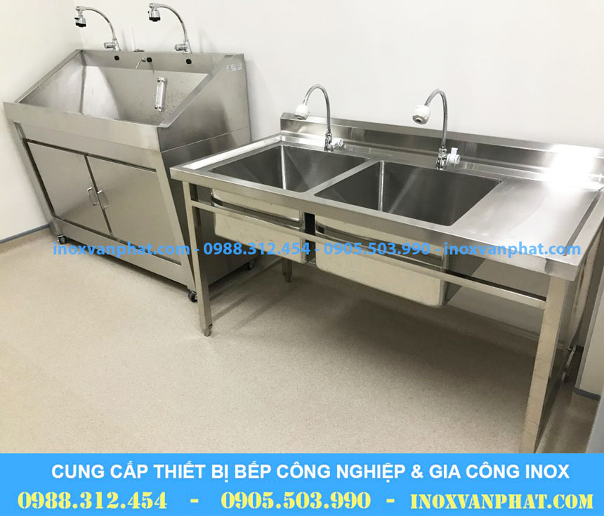 Chậu rửa inox đôi sản xuất từ inox 304 cao cấp