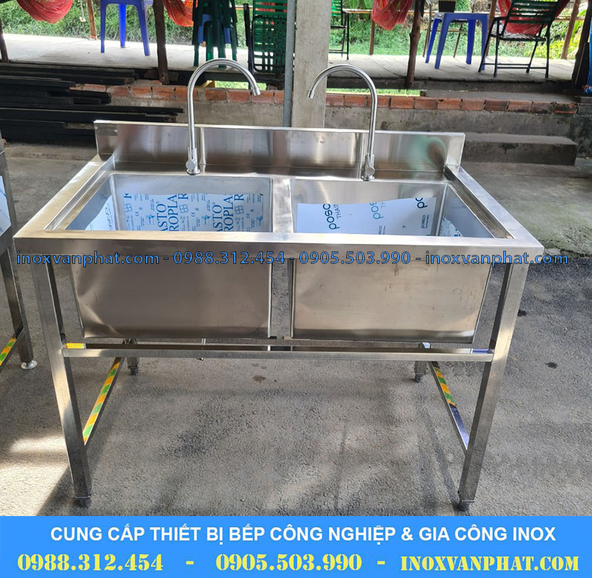 Chậu rửa công nghiệp sản xuất tại Inox Vạn Phát