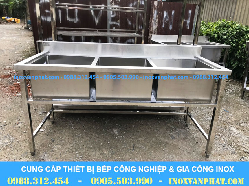 Chậu rửa inox 3 hộc