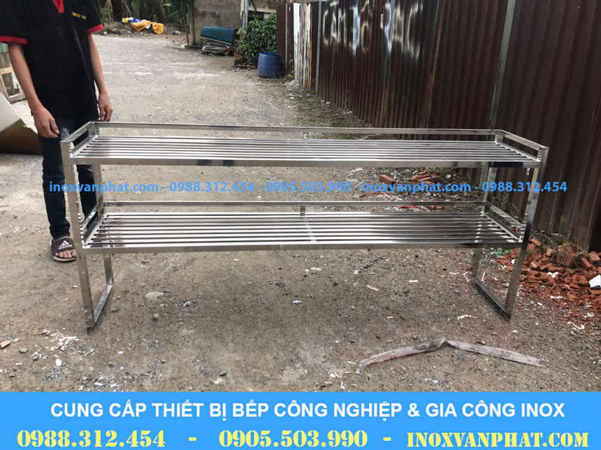 Kệ bếp inox 2 tầng