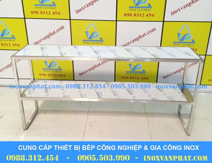 Kệ inox công nghiệp 2 tầng