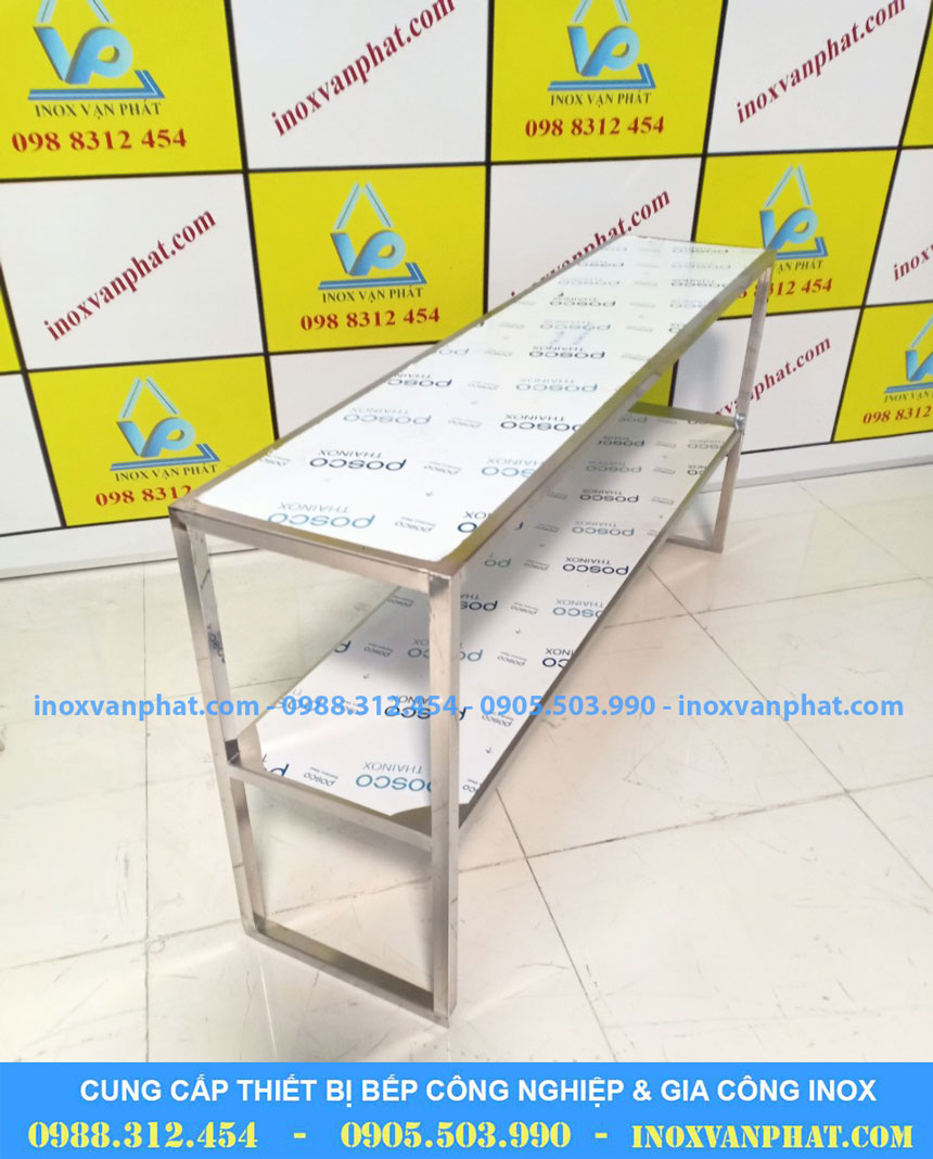 Kệ phẳng inox 2 tầng