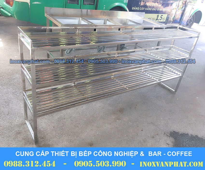 Kệ song inox 2 tầng