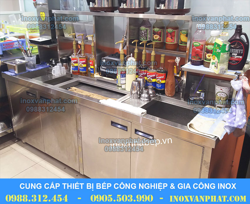 Quầy cafe inox