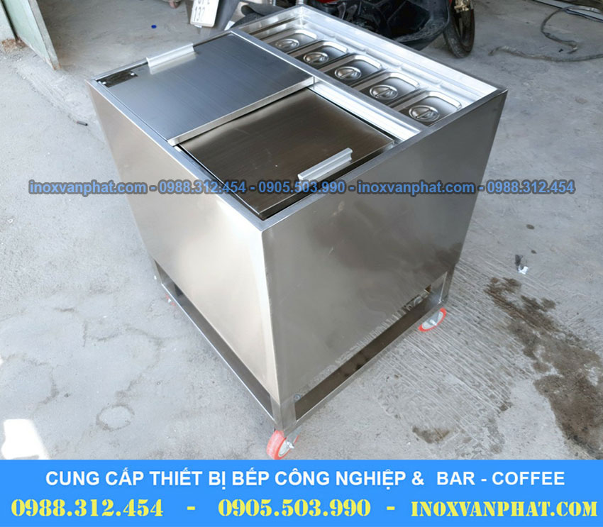 Thùng chứa đá inox