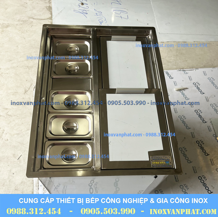 Thùng chứa đá inox