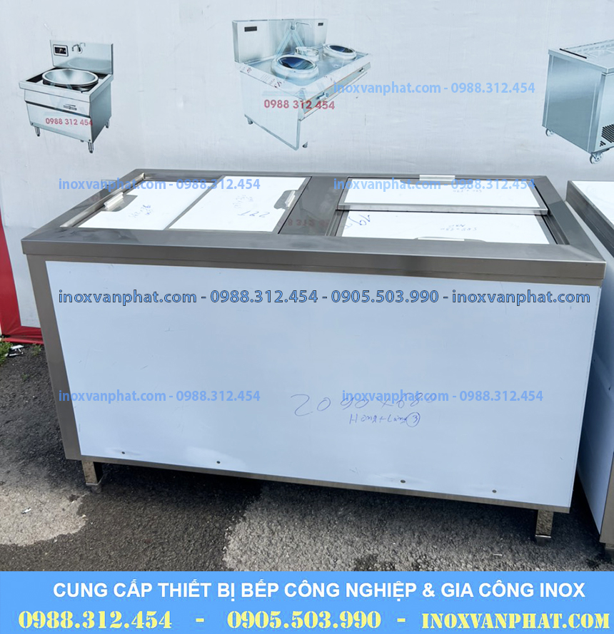 Thùng chứa đá inox