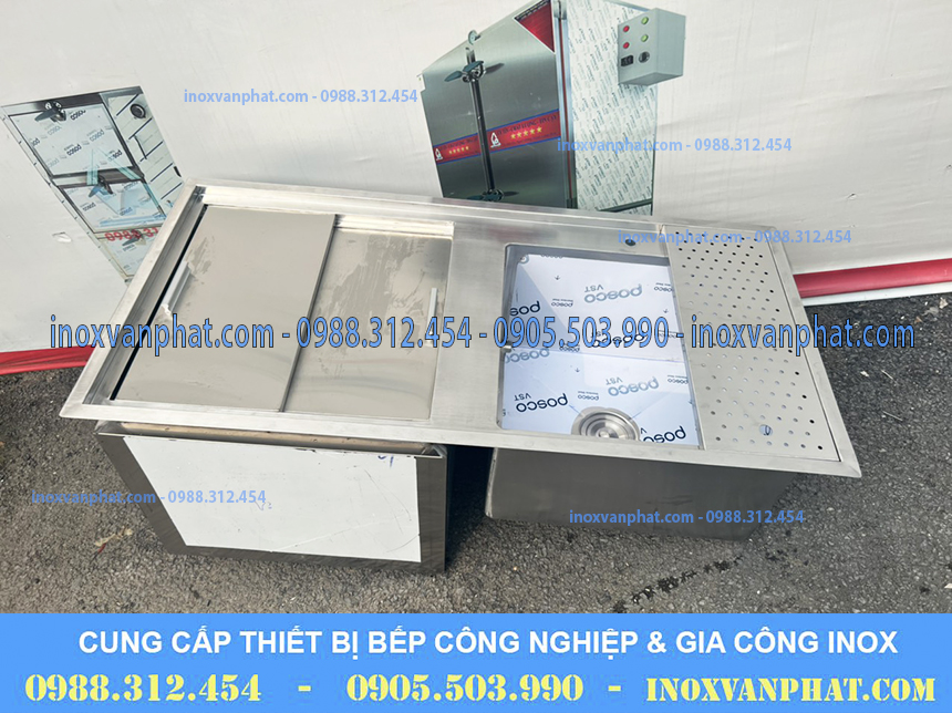 Thùng chứa đá inox