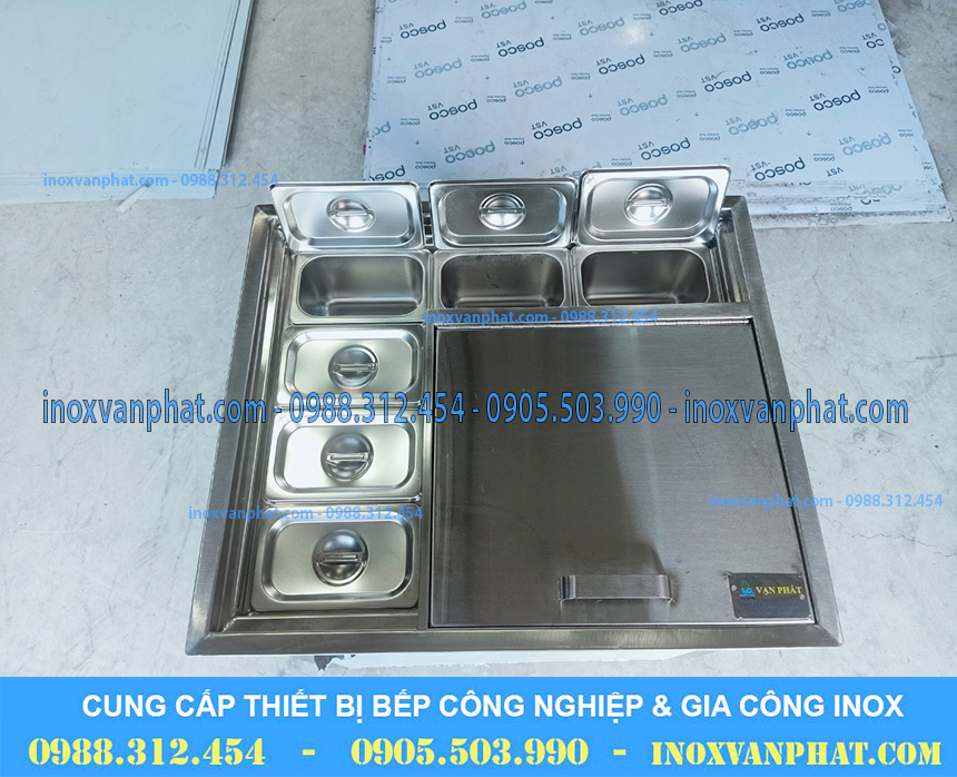 Thùng chứa đá inox