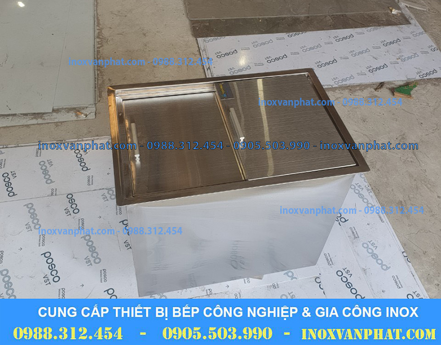 Thùng chứa đá inox