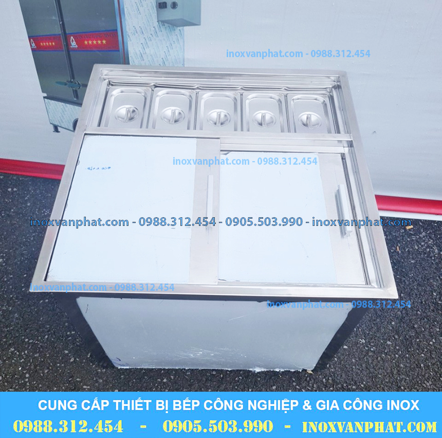 Thùng chứa đá inox