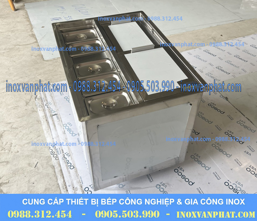 Thùng chứa đá inox