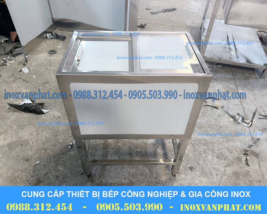 Thùng chứa đá inox