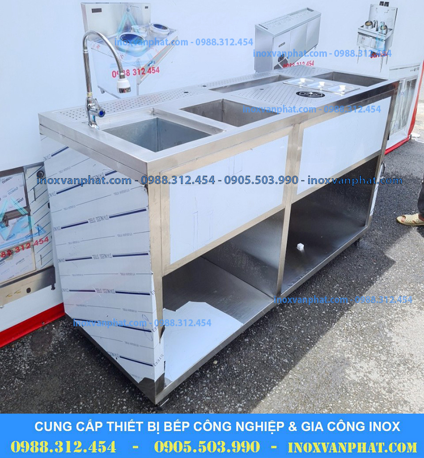 Thùng chứa đá inox