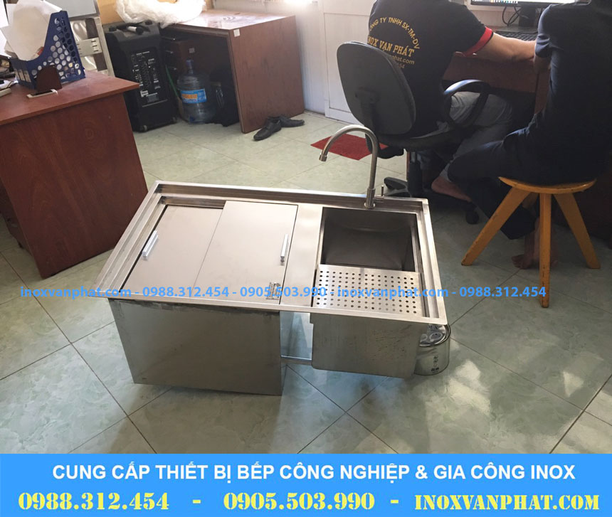 Thùng chứa đá inox