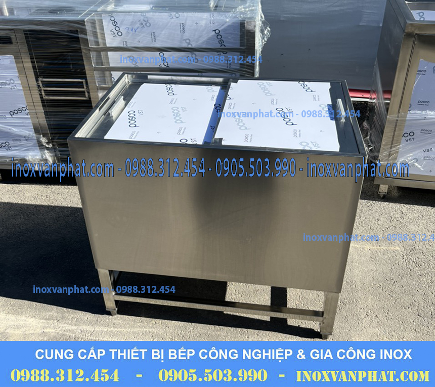 Thùng chứa đá inox