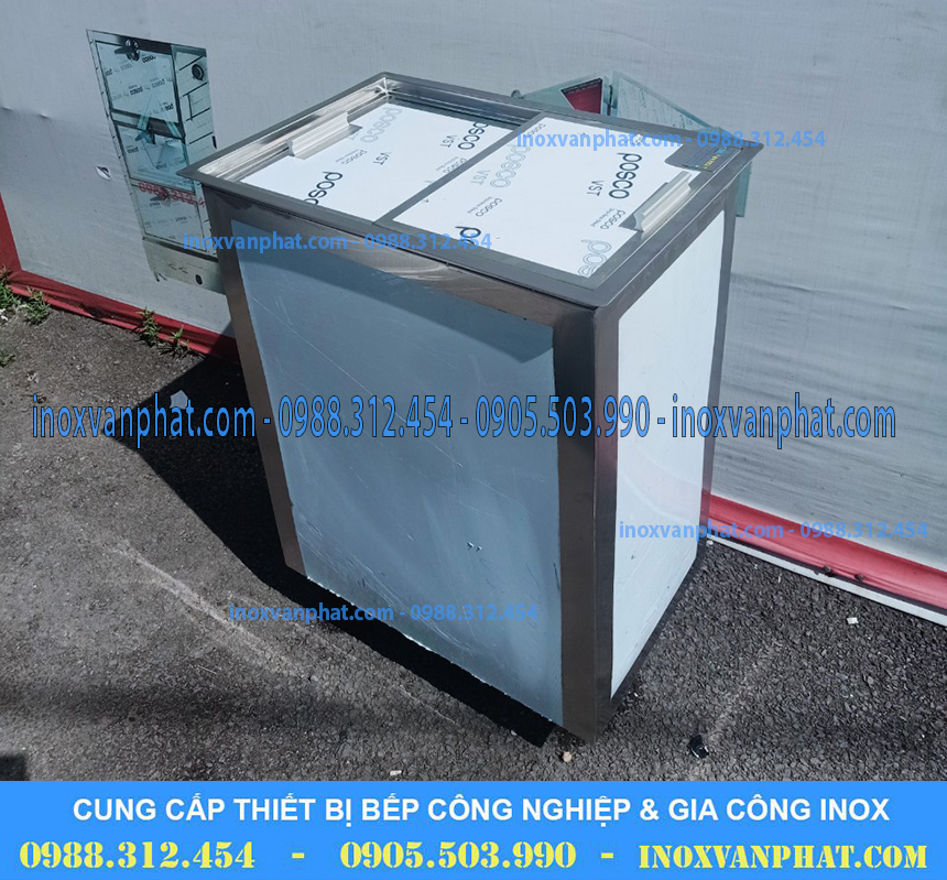 Thùng chứa đá inox