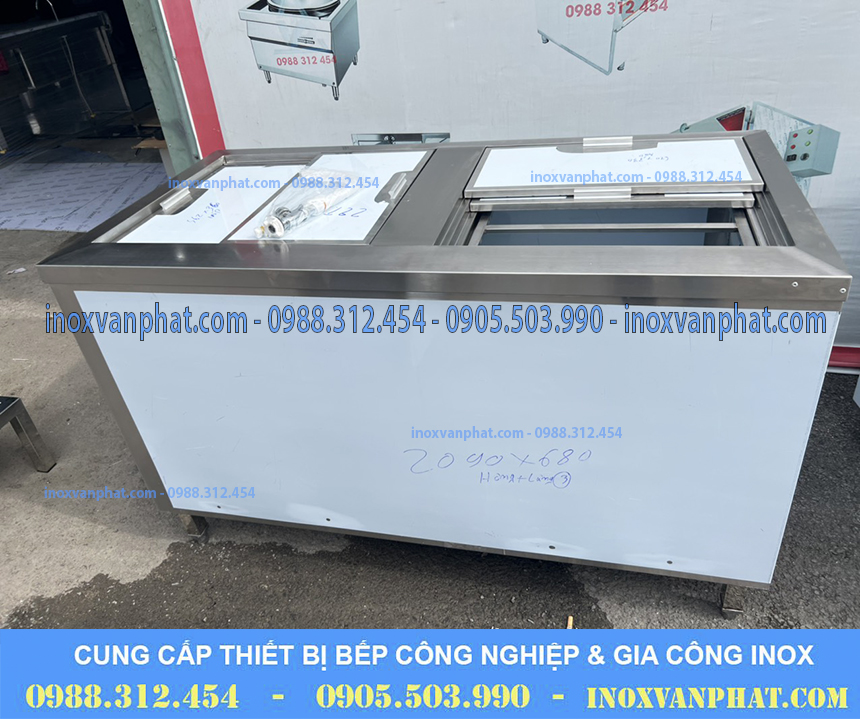 Thùng chứa đá inox