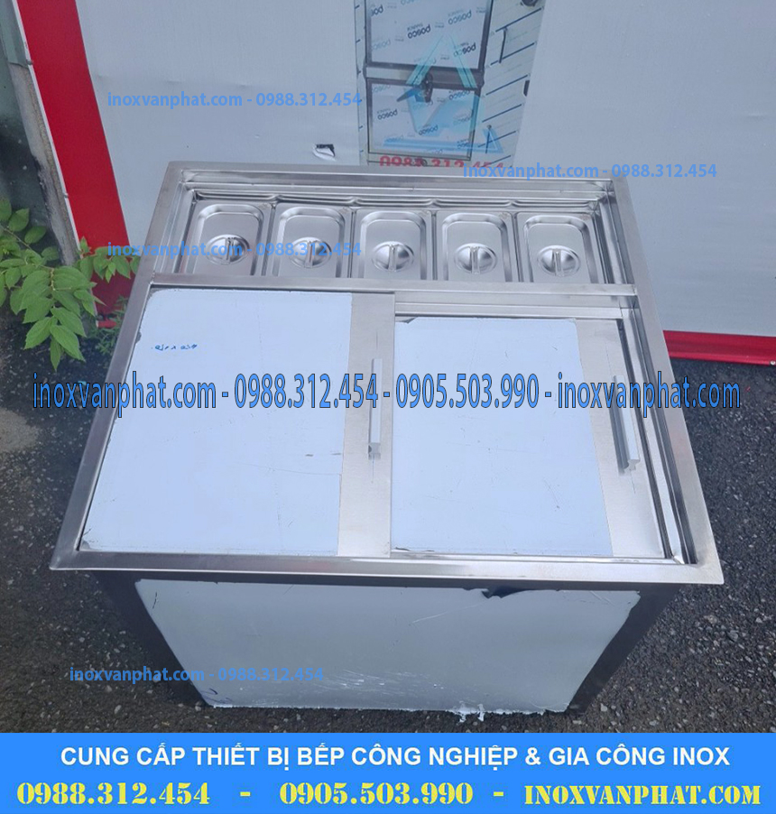Thùng chứa đá inox