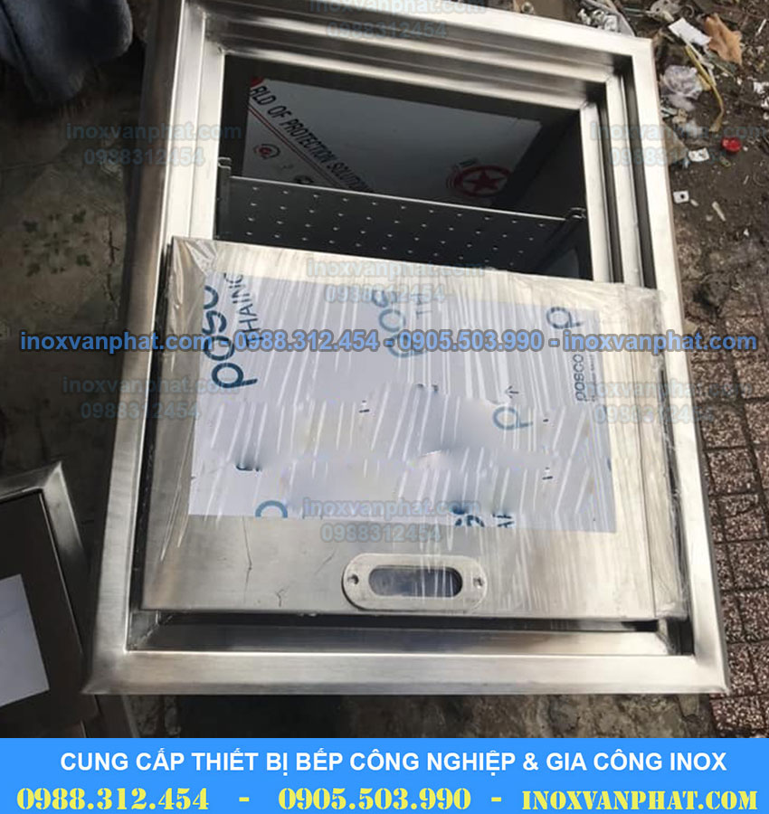 Thùng đá inox âm bàn