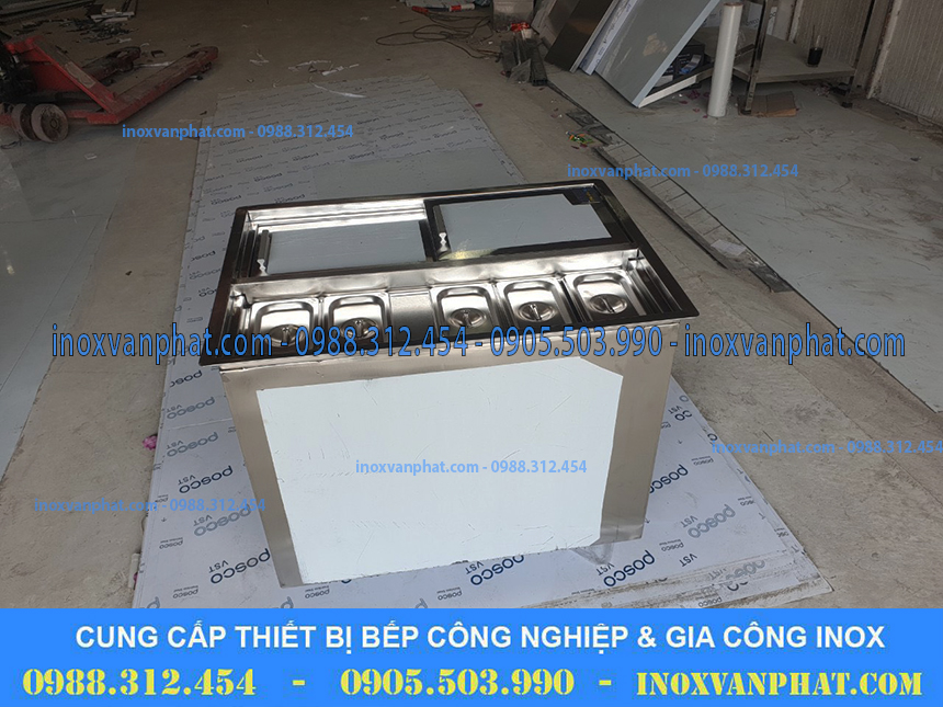 Thùng chứa đá inox