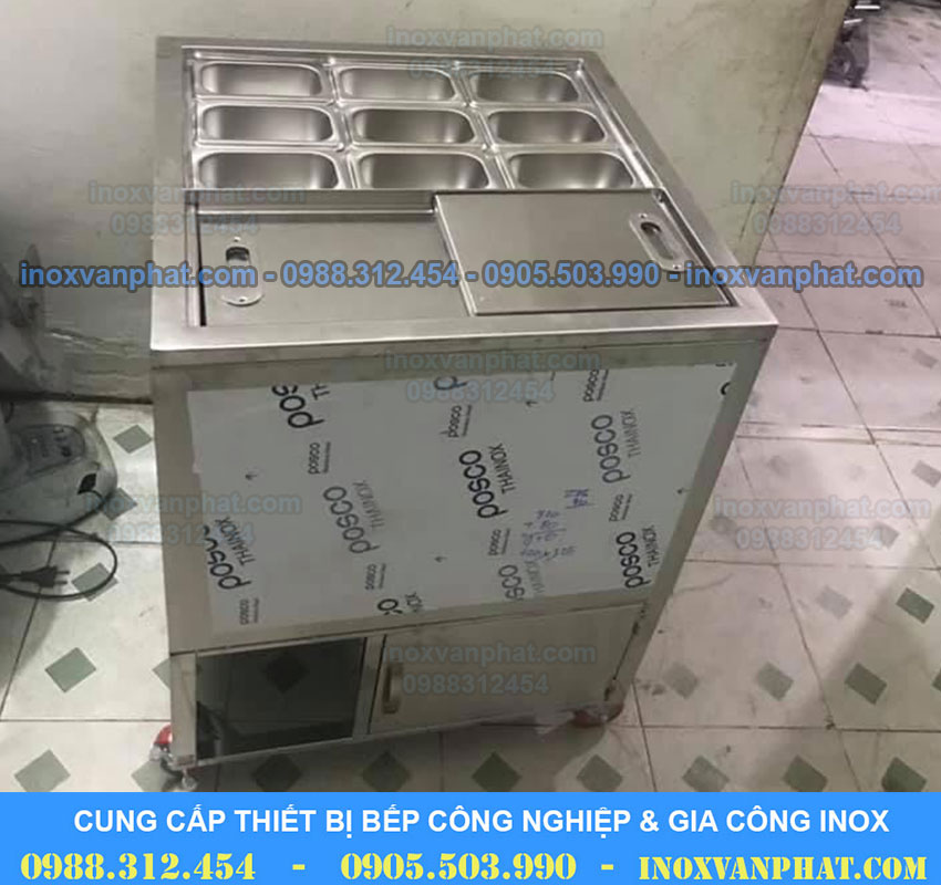 Thùng đá inox chân đứng