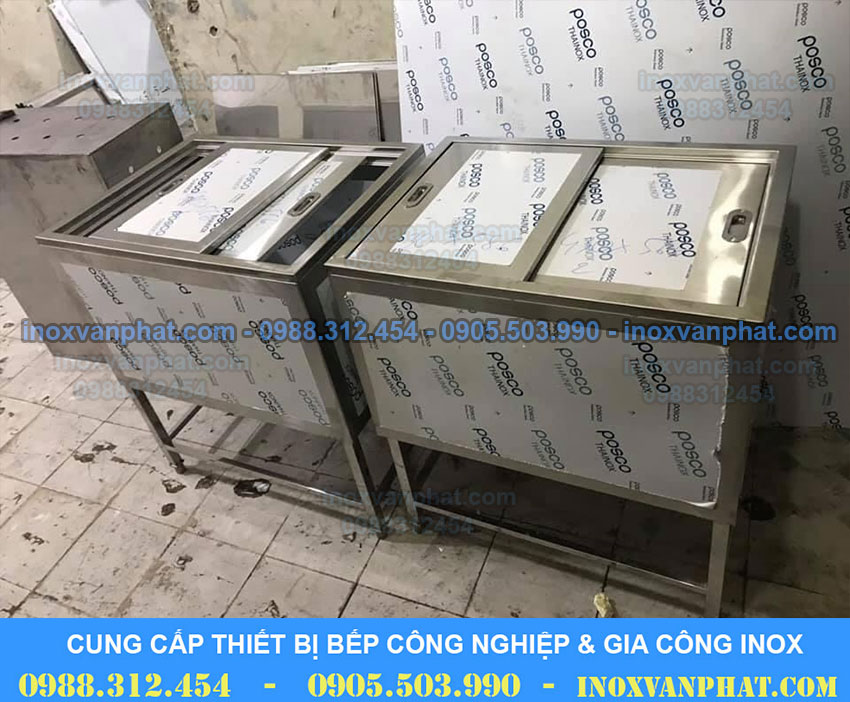 Thùng đá inox chân đứng