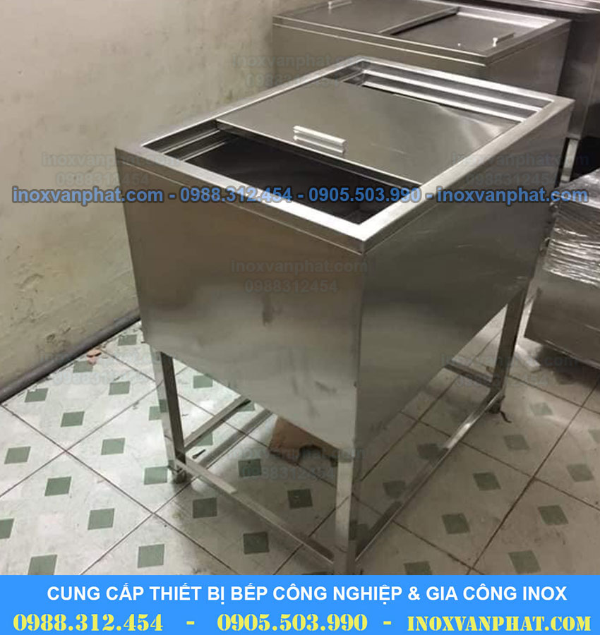 Thùng đá inox chân đứng