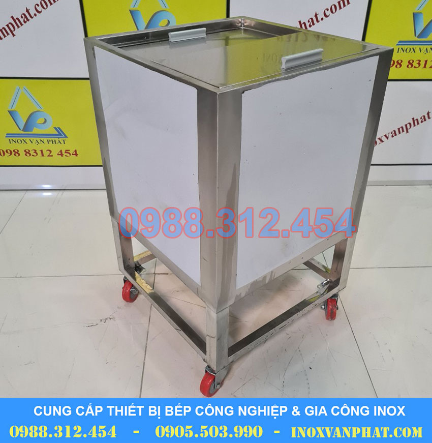 Thùng đá inox có bánh xe
