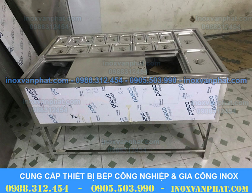 Thùng đá inox có bánh xe