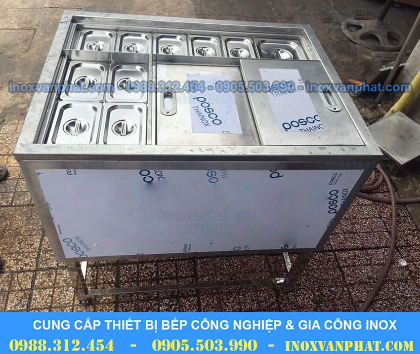 Thùng đá inox có bánh xe