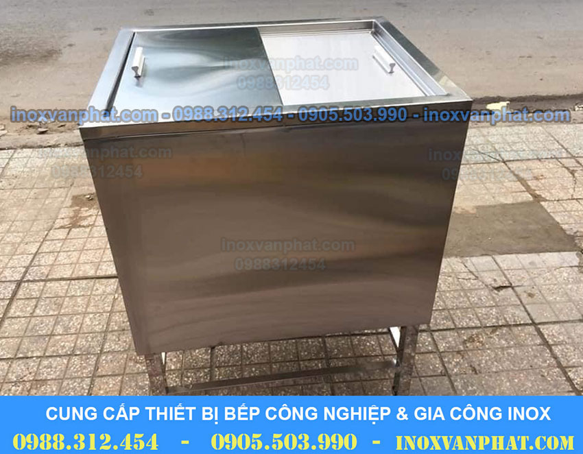 Thùng đá inox có bánh xe