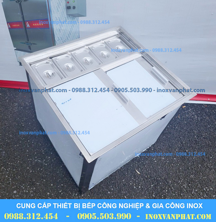 Thùng chứa đá inox