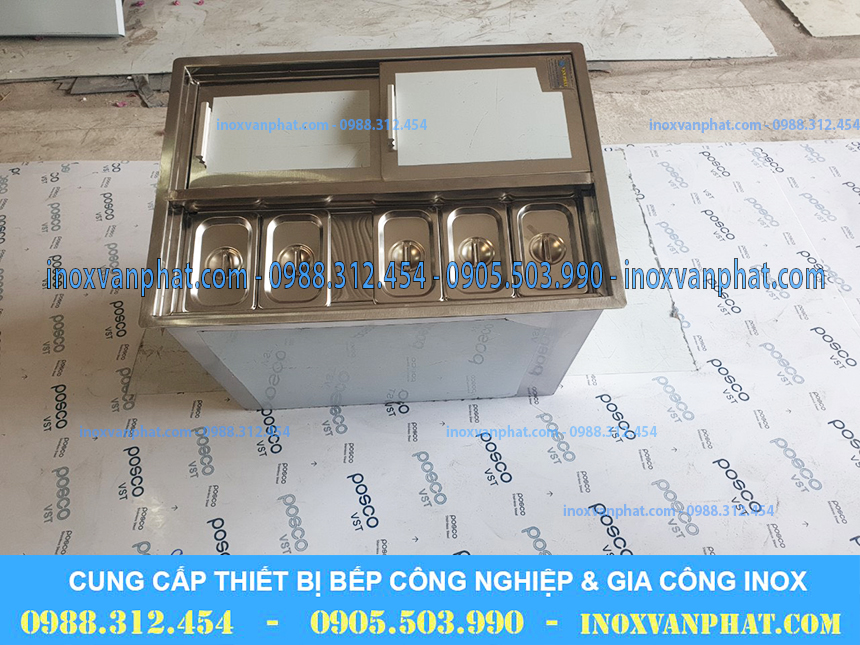 Thùng chứa đá inox