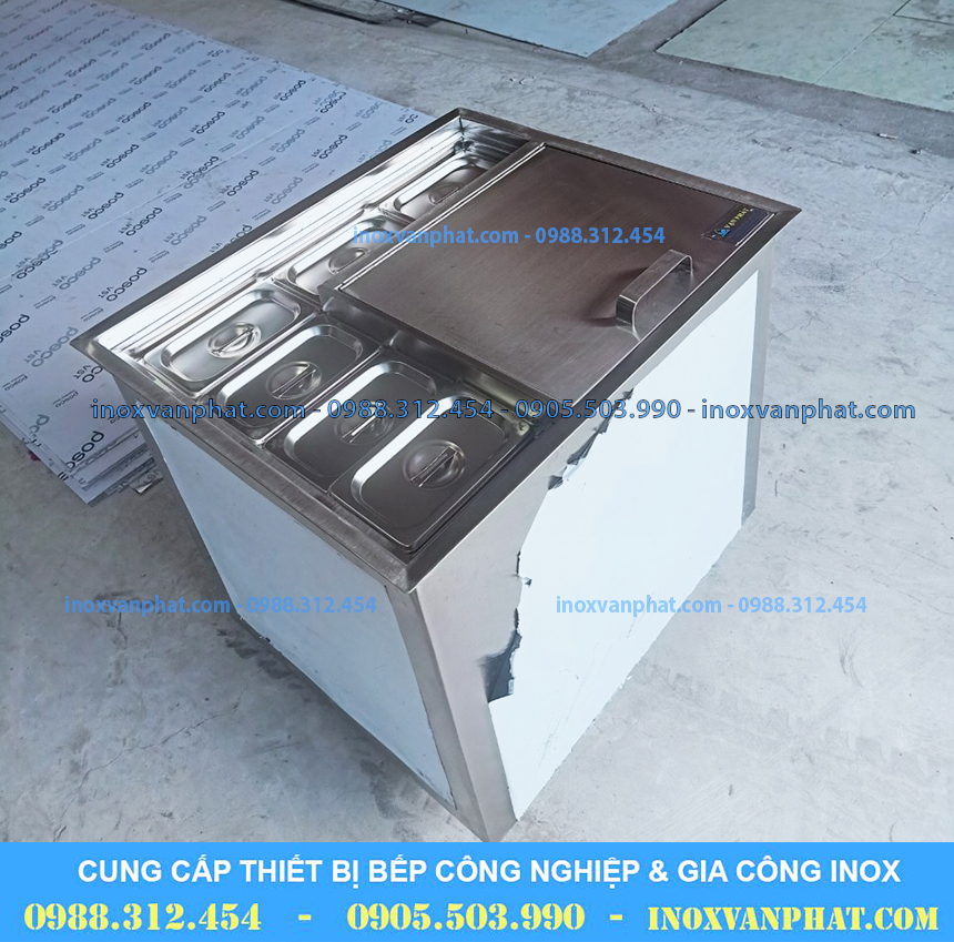 Thùng chứa đá inox