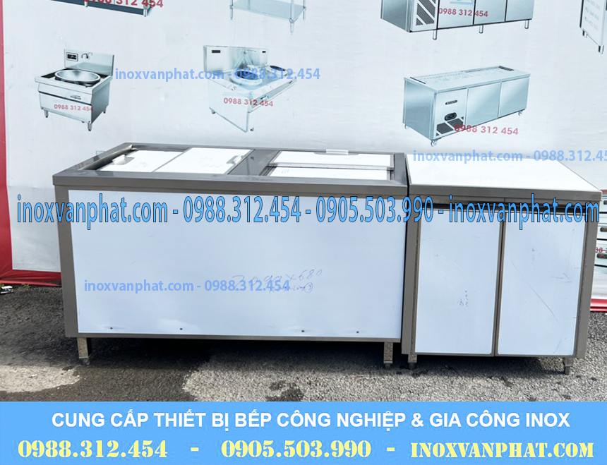Thùng chứa đá inox