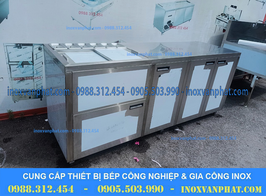 Thùng chứa đá inox