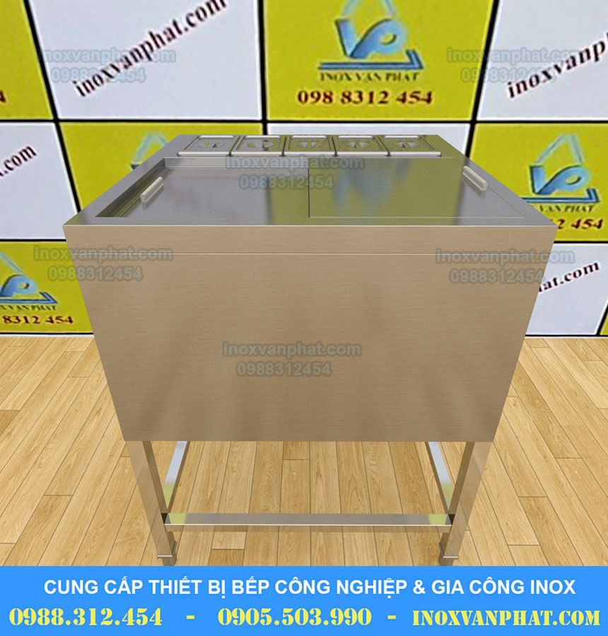 Thùng đá inox quầy pha chế
