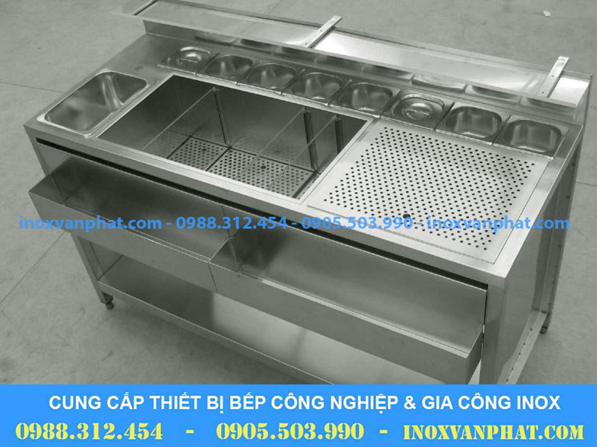 Thùng đá inox quầy pha chế