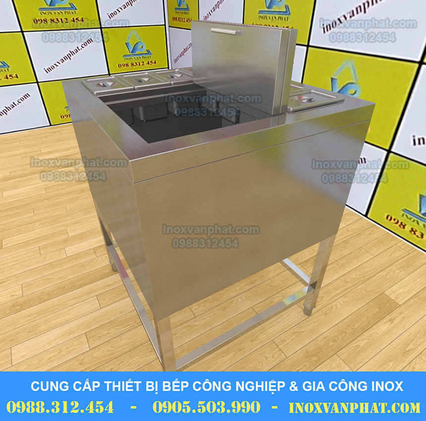 Thùng đá quầy bar có bánh xe