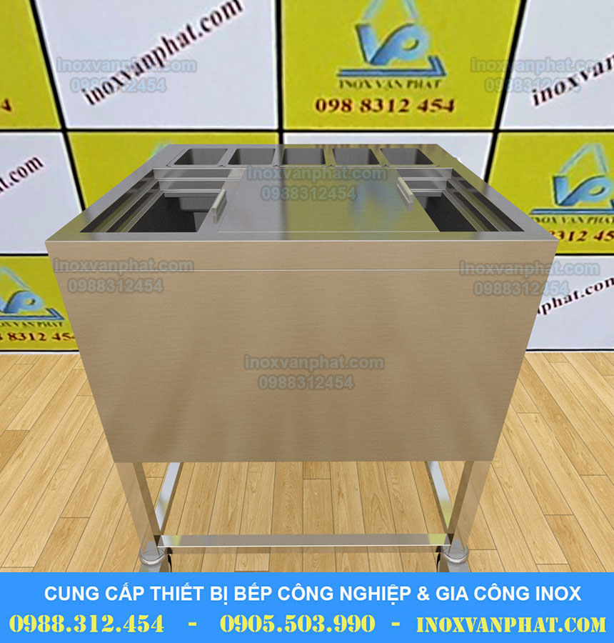 Thùng đá quầy bar có bánh xe