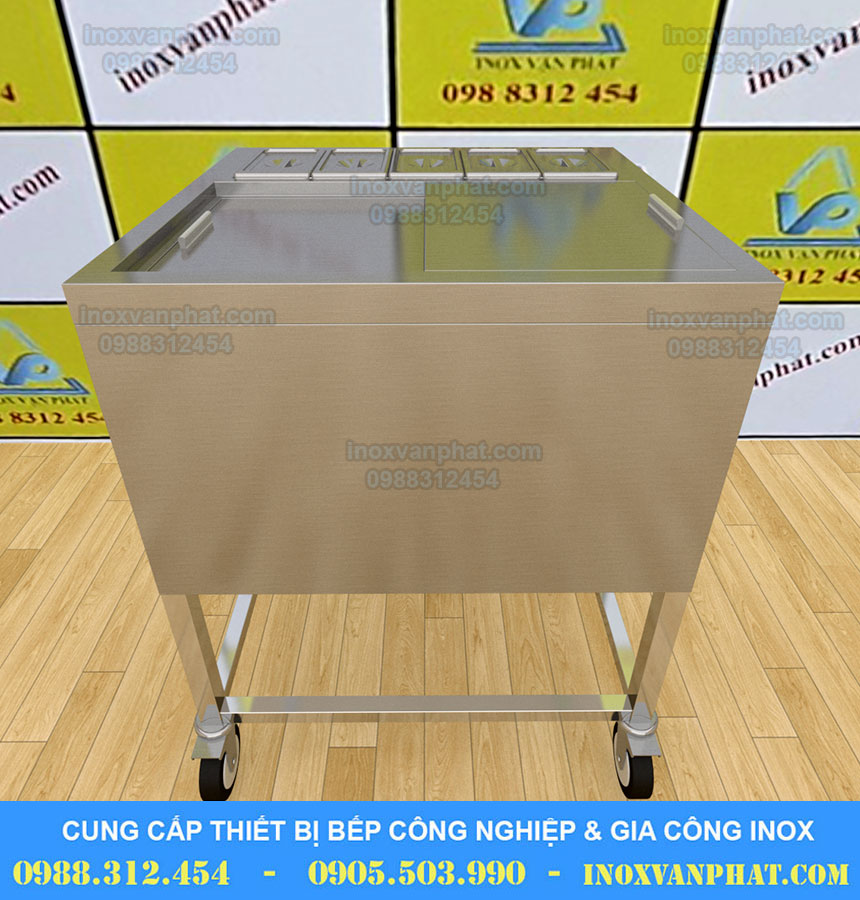 Thùng đá quầy bar có bánh xe