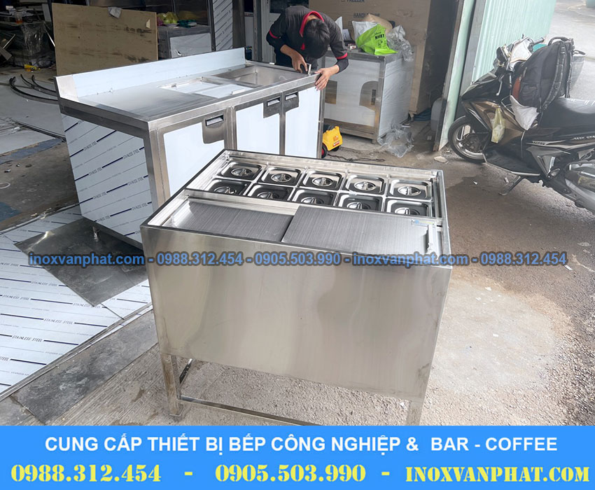 Thùng chứa đá inox