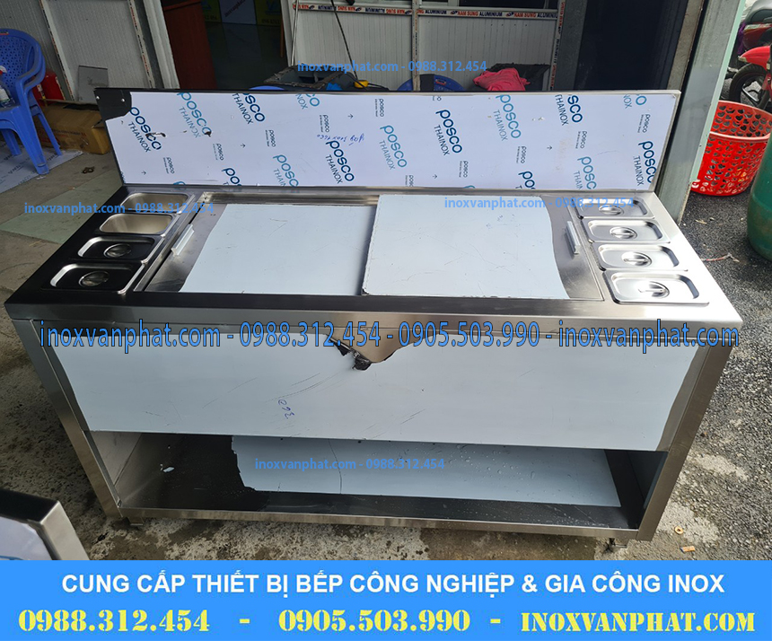 Thùng chứa đá inox