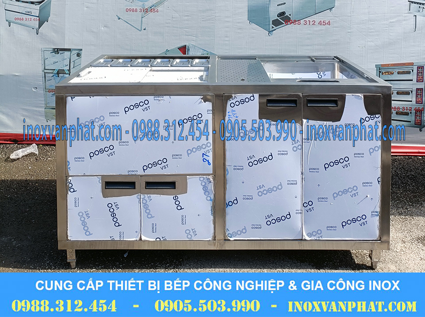 Thùng chứa đá inox