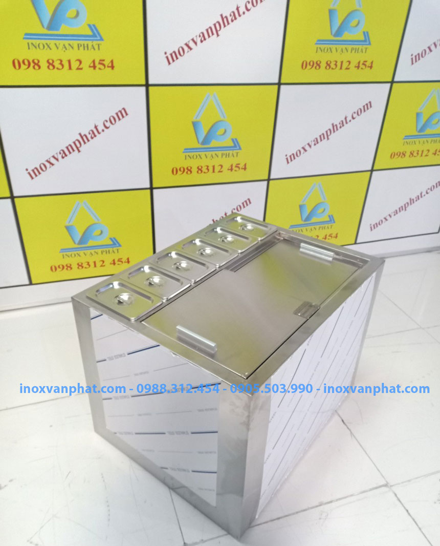 Thùng chứa đá inox