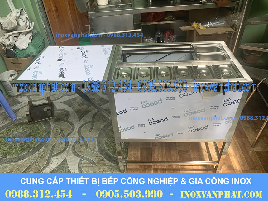 Thùng chứa đá inox